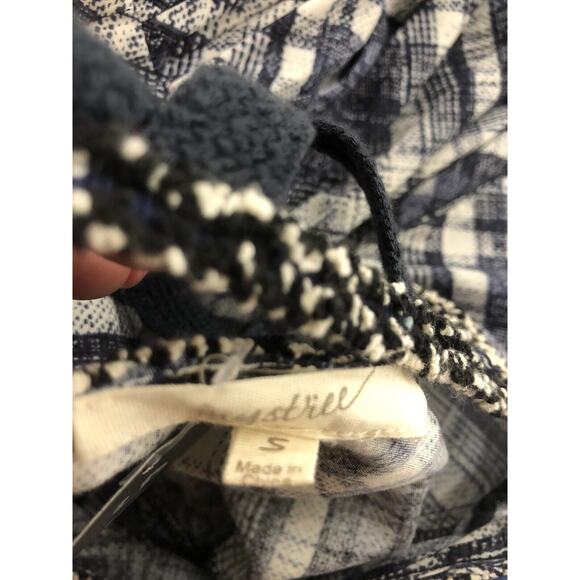 Plaid Dress Long Sleeve Fit and Flare Black White Casual Mini Small‎ - Picture 10 of 12